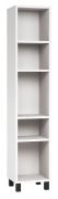 Scaffale alto "Pantanoso" 22 bianco | 195 x 39 x 38 cm | 5 scomparti regolabili | Design moderno salvaspazio