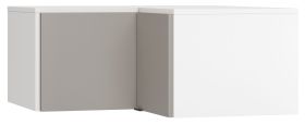 Modulo angolare Pantanoso 14 | Bianco/Grigio | 45 x 102 x 104 cm | Soft Touch | Design moderno
