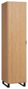 Armadio Patitas 12 rovere | 195 x 47 x 57 cm | Design moderno e piedini in metallo | LED e soft close