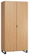 Armadio Patitas 13 rovere | 195 x 93 x 57 cm | Design moderno, LED, soft close