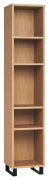 Scaffale Patitas 22 in rovere | 195 x 39 x 38 cm | Design industriale moderno | 4 ripiani regolabili