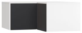 Modulo angolare per armadio Vacas 14 | Nero e bianco | 45 x 102 x 104 cm | Design moderno e funzionale