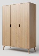 Armadio ante battenti Aurornis 05 | Rovere massiccio naturale | 200 x 142 x 60 cm | Design moderno