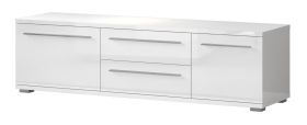 Mobile porta TV Garim 31 | Bianco lucido | 46 x 165 x 45 cm | Design moderno e funzionale