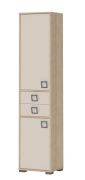 Armadio cameretta Benjamin 25 | Faggio/crema | 198 x 44 x 37 cm | Design moderno e funzionale