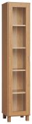 Vetrinetta Averias 09 rovere | 195x39x40 cm | Design moderno | Illuminazione LED | Anta in vetro temperato