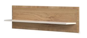 Mensola da parete Gataivai 30 | Beige lucido e noce | 35 x 135 x 21 cm | Design moderno e resistente