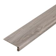 Rivestimento per gradini vinilico con sistema click, 2400 x 115 x 25 mm - Modello: BRAHMS Effetto noce