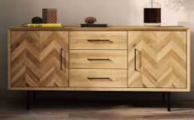 Cassettiera Kumeu 28 | Rovere selvatico oliato | 65 x 144 x 45 cm | Design elegante e funzionale