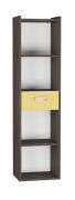 Scaffale per cameretta 173x45x34 cm | Rovere scuro e giallo | Moderno, spazioso, resistente