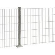 Recinzione in grigliato a doppia barra "Davide" 6/5/6 mm, Stile:  zincato, Altezza: 123 cm, Lunghezza: 251 cm