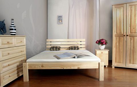 Letto futon pino massello naturale A3, incl. rete a doghe - 140 x 200 cm