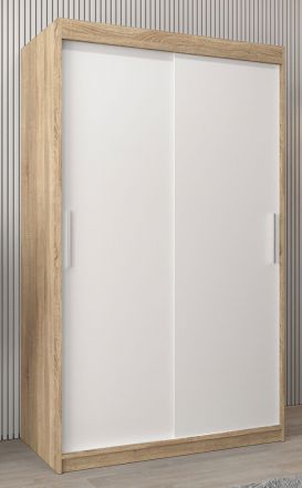Armadio ad ante scorrevoli Bisaurin 2A, rovere Sonoma / bianco opaco - 200 x 120 x 62 cm ( H x L x P)