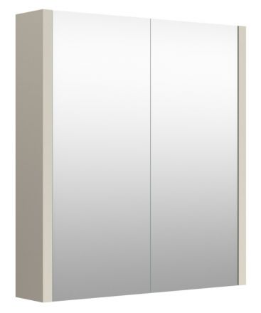Bagno - Armadietto a specchio "Noida" 01, beige - 65 x 58 x 12 cm (h x l x p)