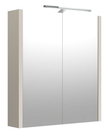 Bagno - Armadietto a specchio "Noida" 02, beige - 65 x 58 x 12 cm (h x l x p)