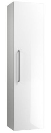 Bagno - mobile alto Noida 55, bianco lucido - misure: 138 x 35 x 25 cm (h x l x p)