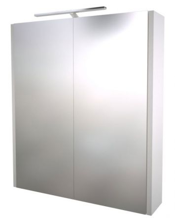 Bagno - Armadietto a specchio "Bidar" 04, bianco lucido - 65 x 60 x 12 cm (h x l x p)