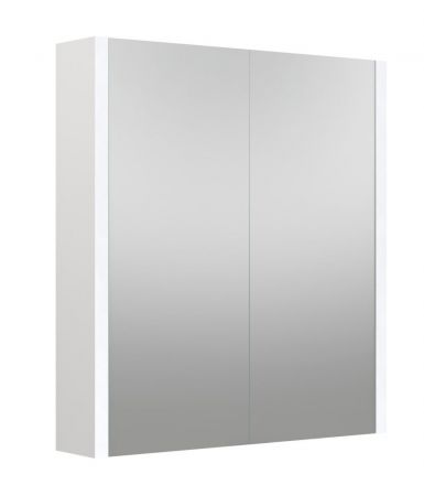 Bagno - Armadietto a specchio "Malegaon" 01, bianco opaco - 65 x 58 x 12 cm (h x l x p)