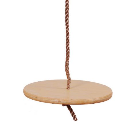 Sedile altalena tondo, in legno, incl. corda