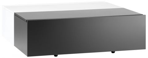 Cameretta - Tavolino contenitore "Marincho" 68, bianco / nero - 31 x 97 x 93 cm (h x l x p)