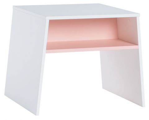 Tavolo per bambini "Irlin" 02, bianco / rosa - 49 x 60 x 50 cm (h x l x p)