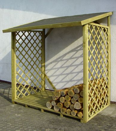 Tettoia per legna "Arvensis" - 200 x 140 x 220 cm (l x p x h)