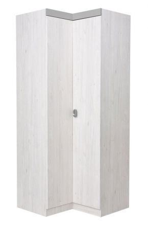 Cameretta - Armadio rettangolare Luis 22, rovere bianco / grigio - 218 x 91/93 x 52 cm (h x l x p)