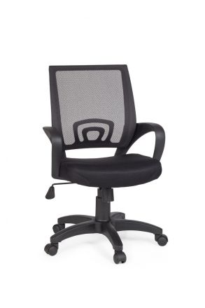 Sedia girevole per ufficio / sedia per giovani Apolo 09, colore: nero, con schienale extra largo