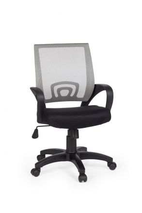 Sedia girevole per ufficio / sedia per ragazzi Apolo 12, colore: grigio / nero, con braccioli