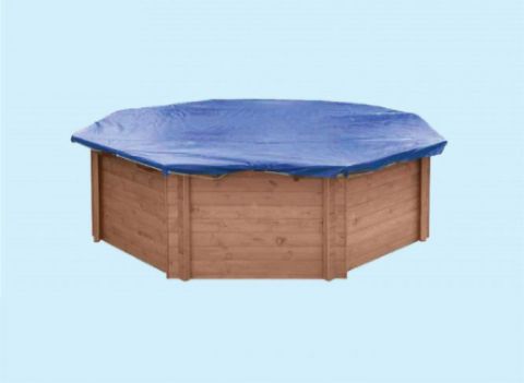 Copertura per piscina in legno Verano 02 - 401 x 434 x 118 cm