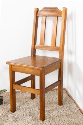 Sedia in pino massello color rovere rustico "Junco 248" - 90 x 36,50 x 38 cm (h x l x p)