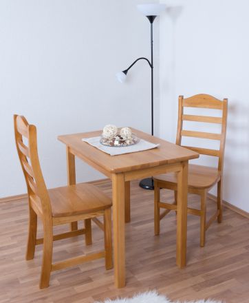 Tavolo in pino massello color ontano "Junco 227A" - 90 x 60 cm 