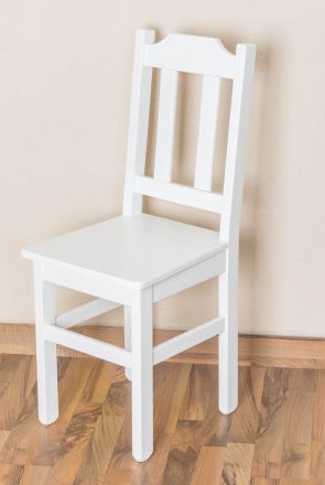 Sedia in pino massello laccato bianco "Junco 248" - 91 x 35 x 44 cm (h x l x p)