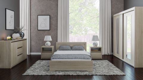 Camera da letto completa - Set A Popondetta, 5 pezzi, rovere Sonoma