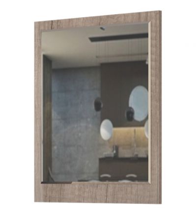Specchio "Sagone" 05, marrone scuro rovere - 78 x 68 x 2 cm (h x l x p)