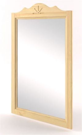 Specchio con cornice in pino massello naturale "Turakos 124" - 116 x 56 cm