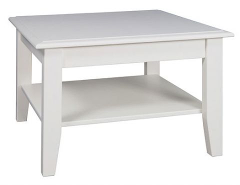 Tavolino "Gyronde" 29, pino massiccio, laccato bianco - 70 x 70 x 48 cm (l x p x h)