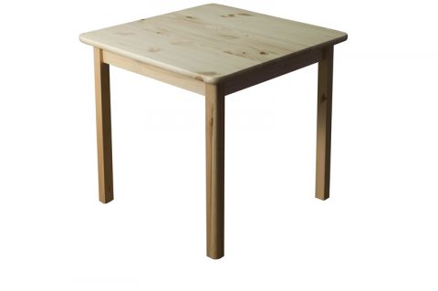 Tavolo quadrato in pino massello naturale 002 - 75 x 60 cm x 60 (h x l x p)