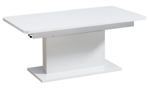 Tavolino regolabile in altezza e allungabile Escolar 1, bianco - 126-168 x 70 x 58-75 cm (l x p x h)