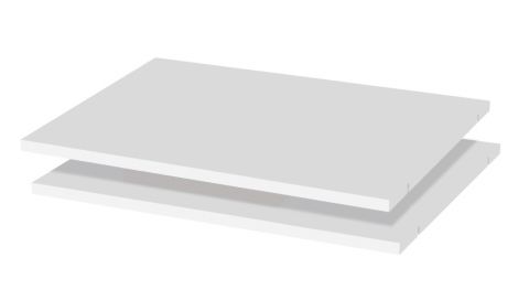 Ripiano per armadio, Set 2 pz; bianco - 88 x 50 cm (l x p)