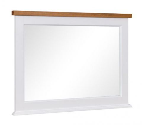 Specchio "Veternik" 05, bianco / rovere - 73 x 98 x 5 cm (h x l x p)