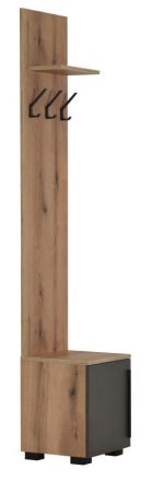 Appendiabiti Burgos 04, rovere / grigio - 215 x 40 x 38 cm (h x l x p)