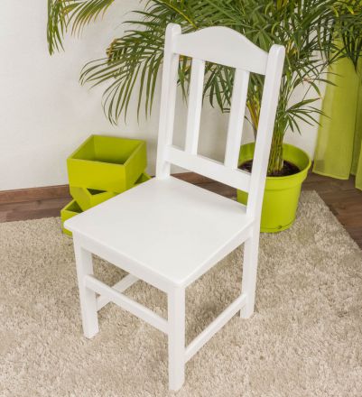 Sedia in pino massello laccato bianco "Junco 247" - 95 x 44 x 46 cm (h x l x p)