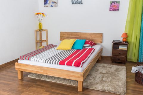 Letto futon "Wooden Nature 02" in faggio massello, oliato - 140 x 200 cm