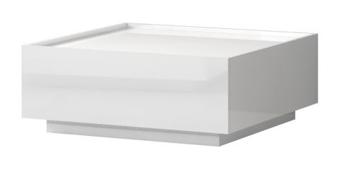 Tavolino "Garim" 42, bianco lucido - 90 x 90 x 36 cm (l x p x h)