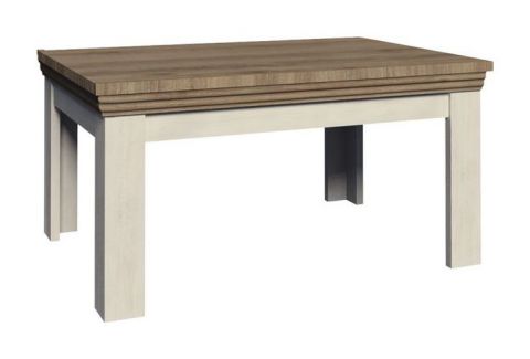 Tavolino "Badile" 15, pino bianco / marrone - 50 x 90 x 60 cm (h x l x p)