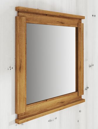 Specchio Tasman 26, rovere massello selvatico, oliato - 80 x 80 x 2 cm (h x l x p)