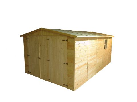 Garage prefabbricato in legno M101 - 222 x 516 x 324 (h x l x p)