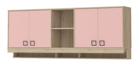 Cameretta - Scafalle Benjamin 23, faggio / rosa - 82 x 209 x 37 cm (h x l x p)
