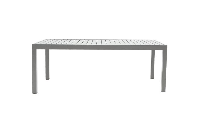 Tavolo da pranzo Boston allungabile in alluminio - Colore: grigio alluminio, Lunghezza: 2000 / 2940 mm, Larghezza: 900 mm, Altezza: 750 mm